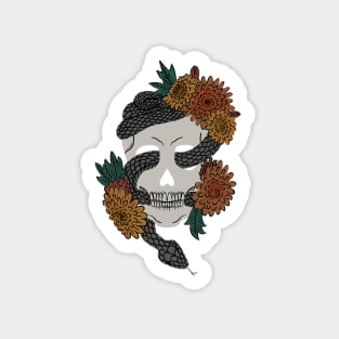 Skulls and Snakes - Black Sticker